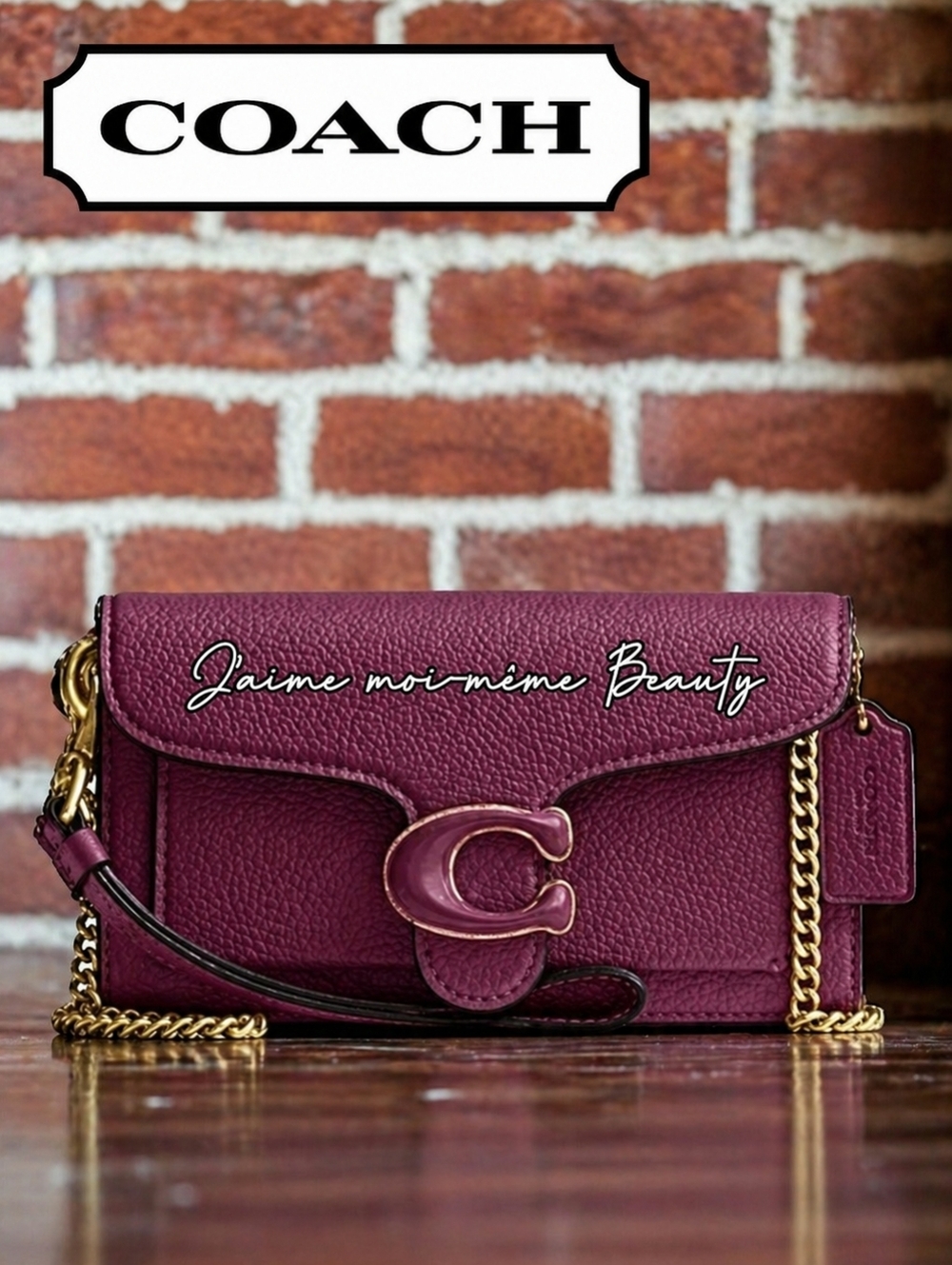 Coach Tabby 20 RETAIL Crossbody in Plum with Brass Hardware - NEW WITH TAGS
